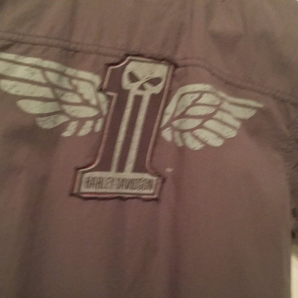 Lot of four Harley Davidson button up short sleeve shirts size medium. - Picture 9 of 9